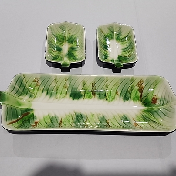 Set of 3 vintage UCAGCO Ceramic Rectangular Serving Tray/Bowls. Made in Japan. - Picture 9 of 11